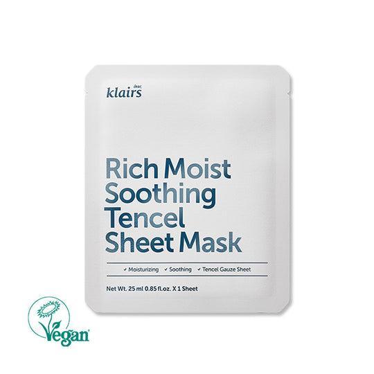 Rich Moist Soothing Tencel Sheet Mask 25ml x 10ea - By Klairs