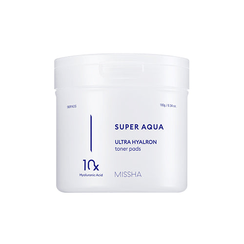 Super Aqua Ultra Hyalron Toner Pads 180g/ 90pcs - By Missha