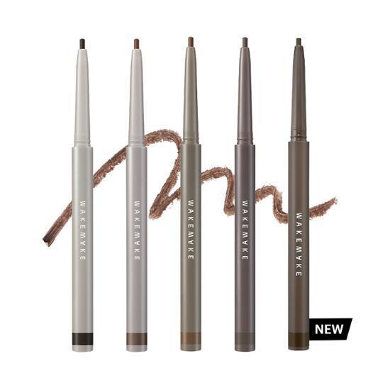 Real Ash Pencil Liner 0.14g - #02 Dark Ash Brown - By WakeMake