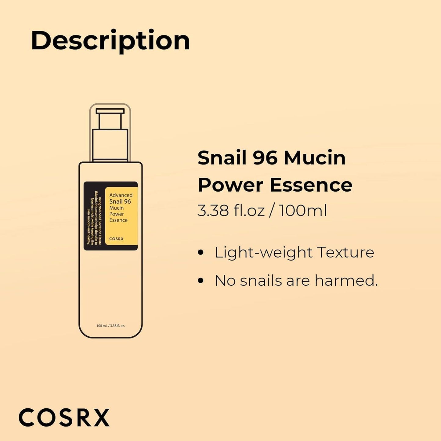 Advanced Snail 96 Mucin Power Essence - 100ml - By Cosrx