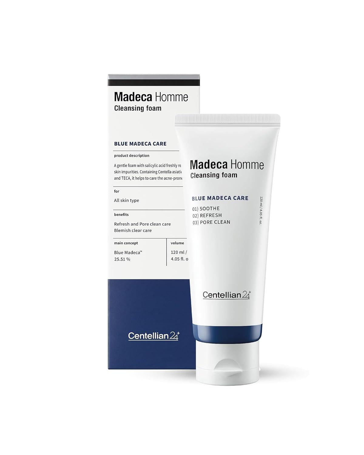 Madeca Homme Cleansing Foam 120ml - By Centellian24