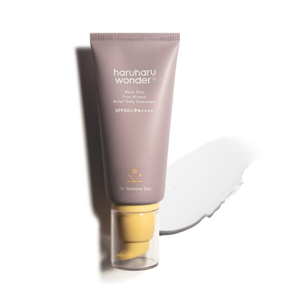 Black Rice Pure Mineral Relief Daily Sunscreen Unscented SPF50+ 50ml - By Haruharuwonder