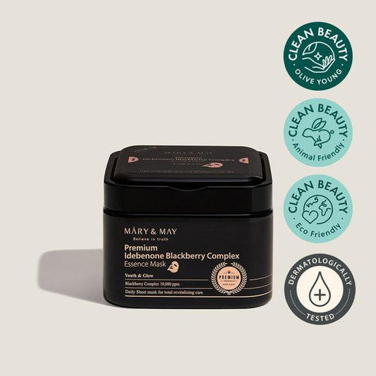Premium Idebenone Blackberry Complex Essence Mask 20EA/250g - By Mary & May