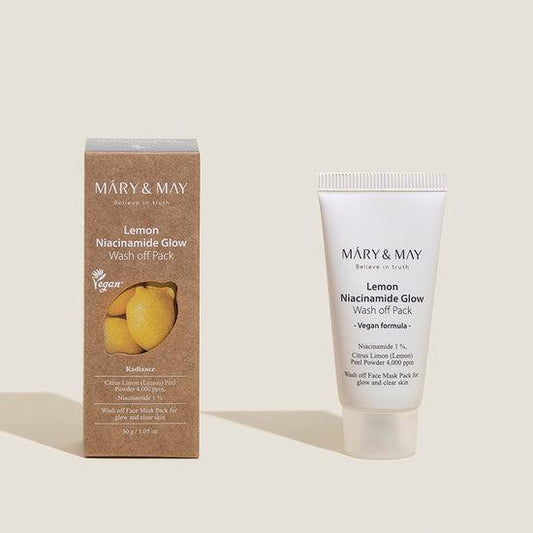 Lemon Niacinamide Glow Wash Off Pack 30g - By Mary & May