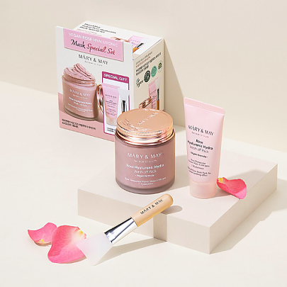 Rose Hyaluronic Hydra Wash Off Pack Special Set (125g+30g) - By Mary & May