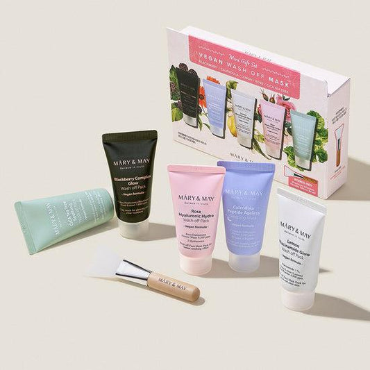 Vegan Wash Off Mask Mini Gift Set (30g x5) - By Mary & May
