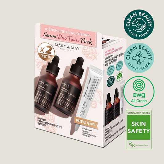 Idebenone Blackberry Serum Duo Twin Pack (30ml x2+Eye cream12g) - By Mary & May